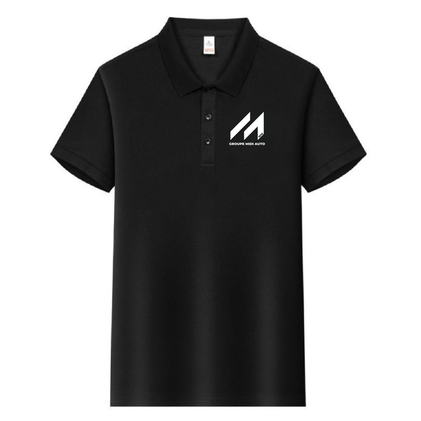 Polo Elegance noir manche courte | Référence PMC-002